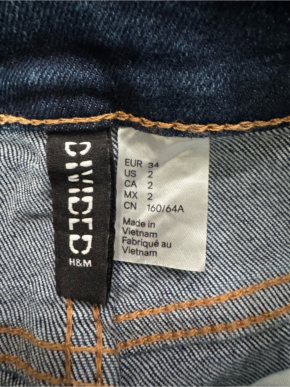 👖NWT 🔖H&M Flared High Jeans Dark Denim Size 2 - Picture 5 of 13